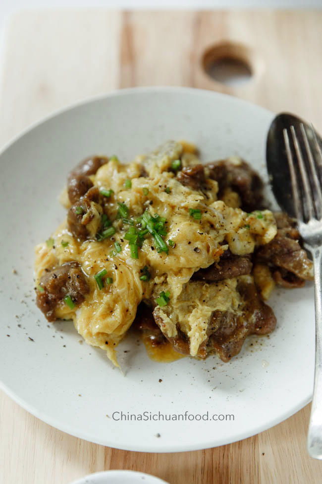 beef with scrambled egg |chinasichuanfood.com