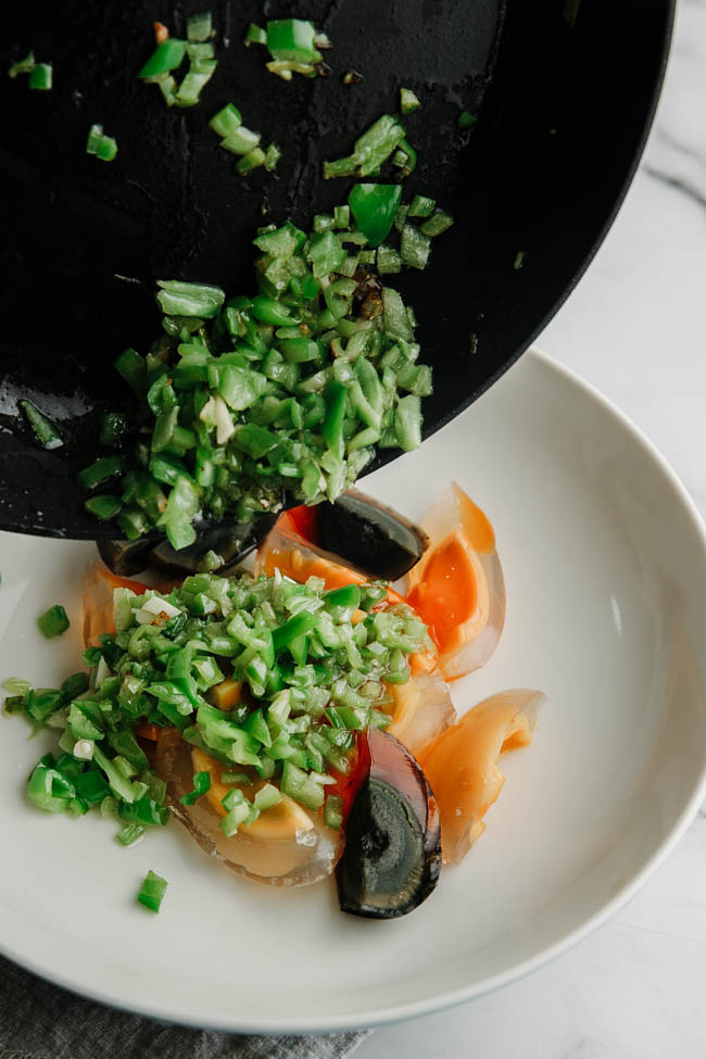 Century eggs salad |chinasichuanfood.com