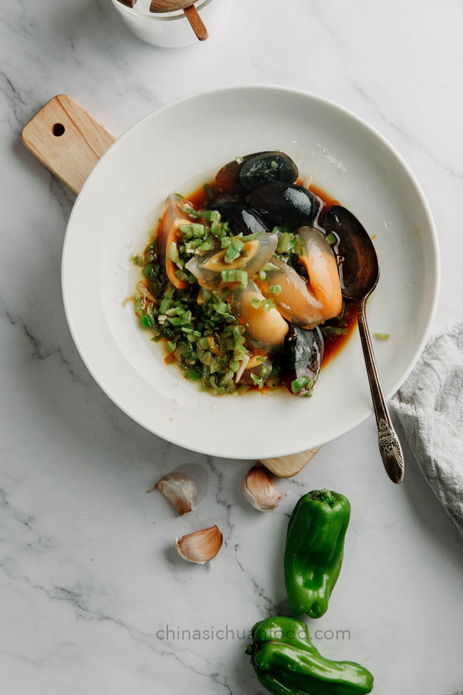 Century eggs salad |chinasichuanfood.com