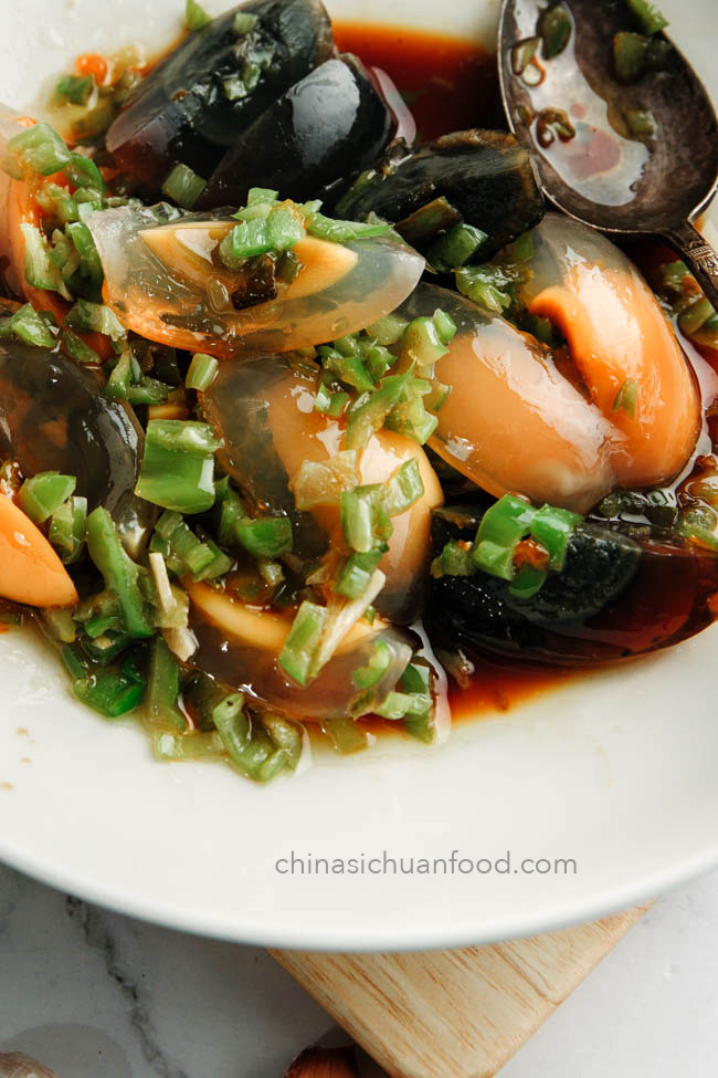 Century eggs salad |chinasichuanfood.com
