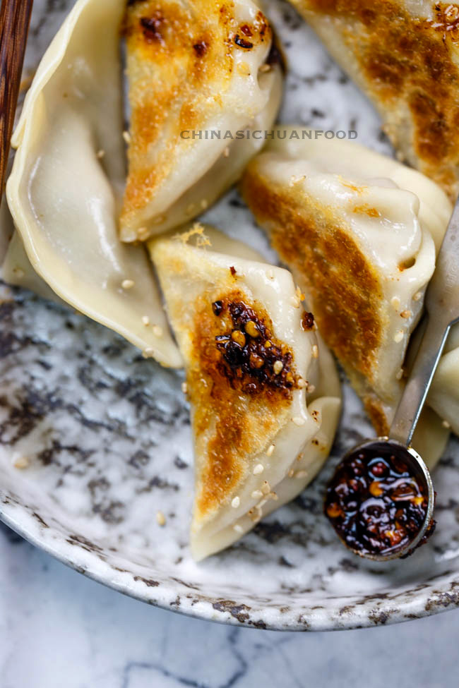 Chinese beef dumplings with celery