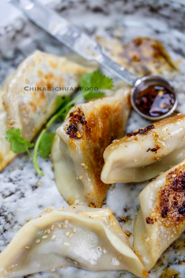 Chinese beef dumplings with celery