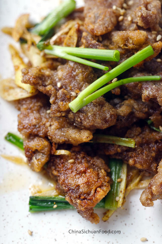 salt and pepper crispy beef|chinasichuanfood.com