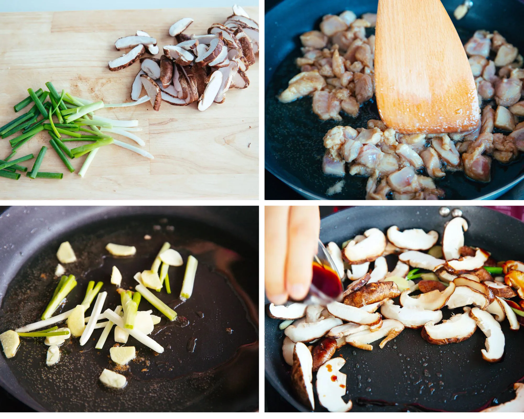 Chinese mushroom and chicken stir fry| chinasichuanfood.com