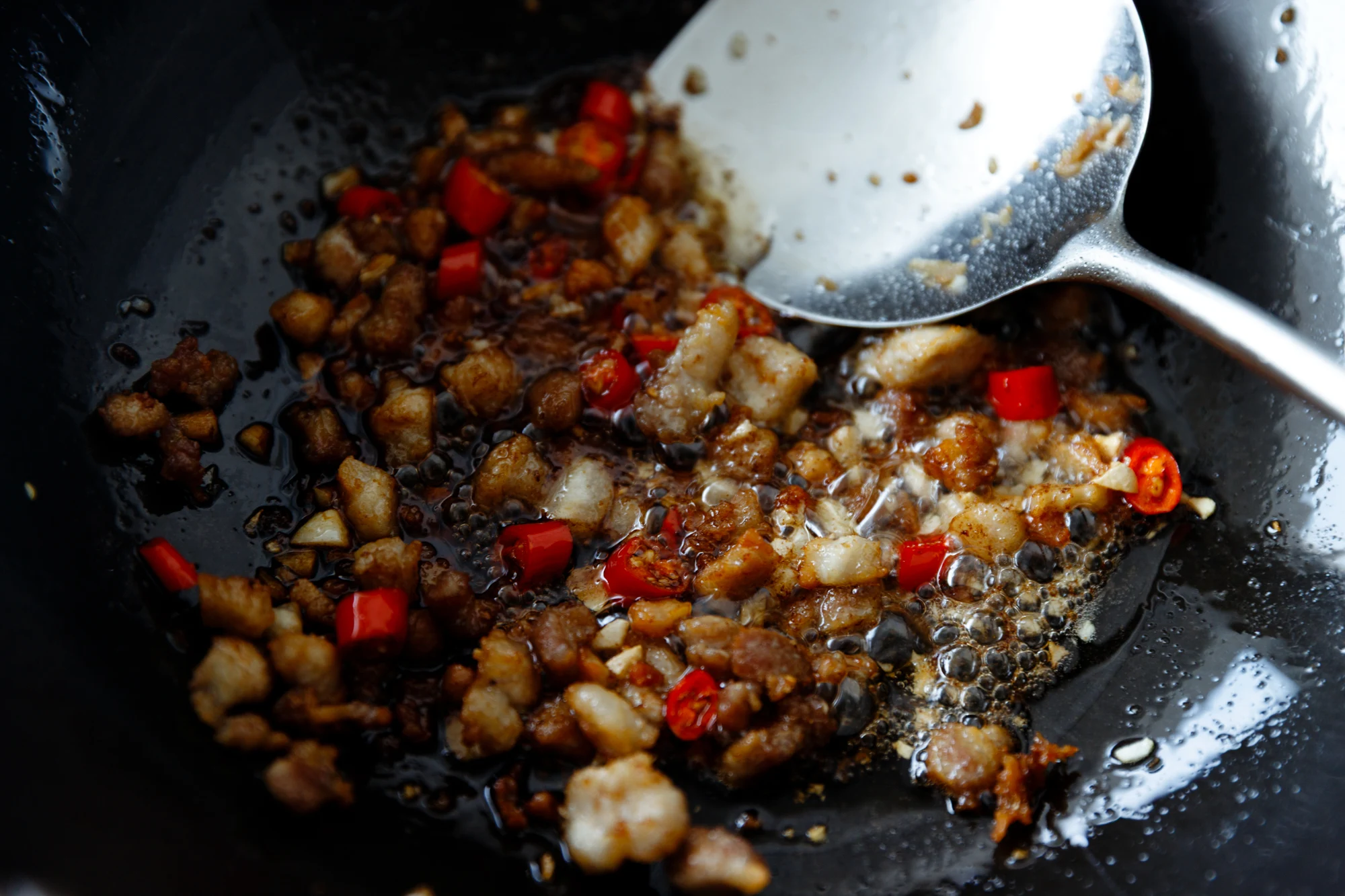 chive and pork belly stir fry| chinasichuanfood.com