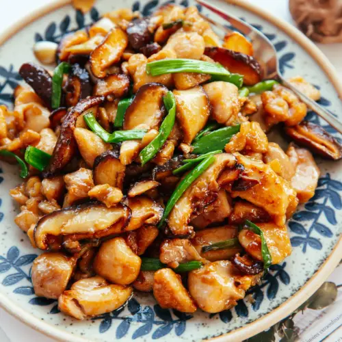 Chinese mushroom and chicken stir fry| chinasichuanfood.com