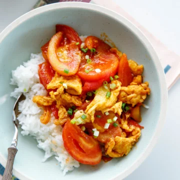 Chinese tomato egg stir fry